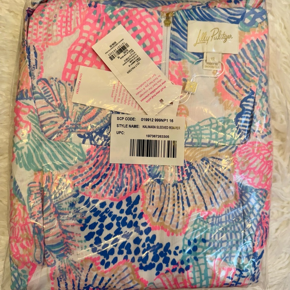 🆕 Lilly Pulitzer KALINARA ROMPER in “Roar Of The Seas” MSRP $228 NWT sz 16 - Picture 4 of 7
